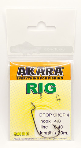 Akara Drop Shot rigi offset koukkulla #4/0 0,3mm 1,2m