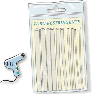 Kutistesukka kirkas 1,6mm 8cm 8kpl