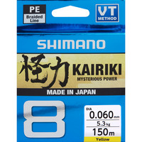 Shimano Kairiki 8x 150m 0,13mm 8,2kg keltainen