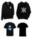Kaija Koo Combo bling bling logo-huppari musta + t-paita Kaija kuvassa V-aukkoinen