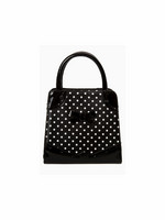 Mustavalko polka dot käsilaukku