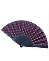 Mustapuna polka dot viuhka