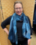 Sininen lehti kaulahuivi