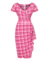 Elsie kynämekko, pinkki ruutu