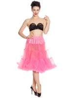 Hot pink/ Barbie pinkki, ohut tyllialushame, Pluskoot