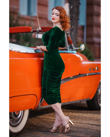 Tummanvihreä,  Marilyn kynämekko, uusi syksy/ talvimallisto!