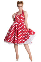 Klassikko Polka Dot kellomekko