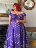 Bestseller  lila/violetti polka dot kellomekko