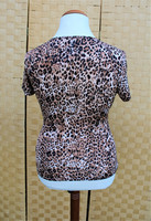 Pariisin malliston leopardi kuviollinen pusero
