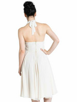 Marilyn ivory halter neck kellomekko
