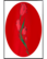 Punainen pitkähihainen neuletakki ruusukuviolla
