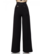 Mustat leveälahkeiset housut mustilla koristenapeilla