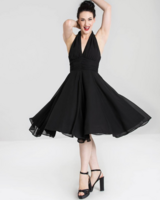 Marilyn musta halter neck kellomekko