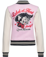 Queen Kerosin Vaaleanpunainen Collegetakki - Rebel at heart!