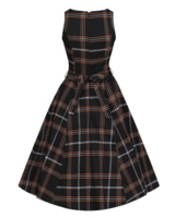 Hepburn Mekko - Pumpkin Tartan kellomekko