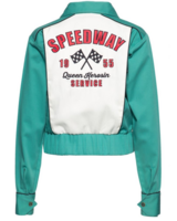 Vihreä Gabardiini-ajotakki «Speedway service 1955»