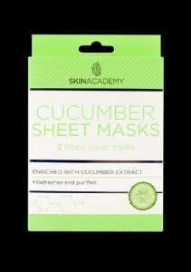 Skin Academy Cucumber Sheet Mask 2 kasvonaamiota