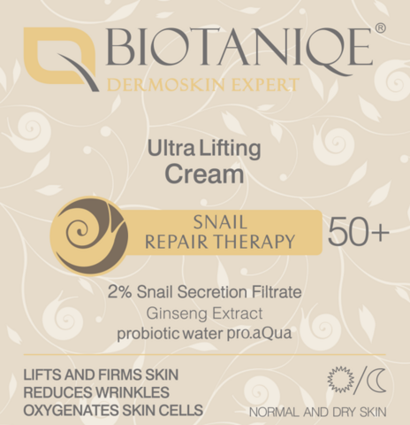 Biotaniqe 50+ Snail Tehokkaasti Liftaava Etana päivä/yövoide 50ml