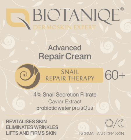 Biotaniqe 60+ Snail Tehokorjaava Etana päivä/yövoide 50ml