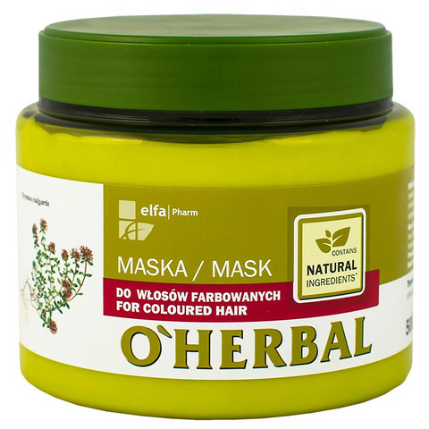 O'Herbal Hiusnaamio värjätyille hiuksille 500ml