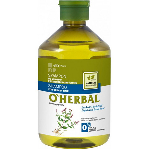 O'Herbal Shampoo rasvoittuville hiuksille 75ml