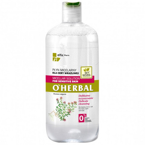 O' Herbal Micellar puhdistusvesi - herkkä iho 250ml