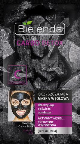 Bielenda CARBO DETOX kasvonaamio ikääntyneelle iholle 8g