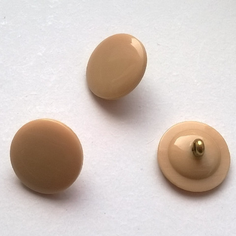 Beige kantanappi, 15 mm