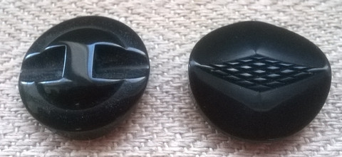 Musta kiiltävä koristeellinen, 13 mm
