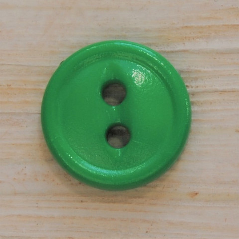 Kirkkaanvihreä pieni nappi, 11 mm