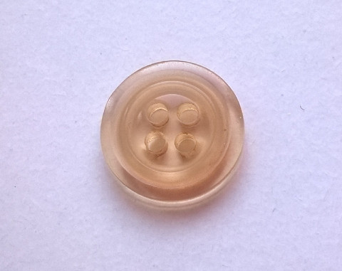 Persikansävyinen perusnappi, läpinäkyvä, 14 mm