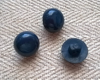 Sininen kantanappi, kiiltävä, 11 mm