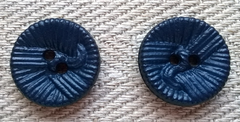 Sininen koristenappi, 14 mm