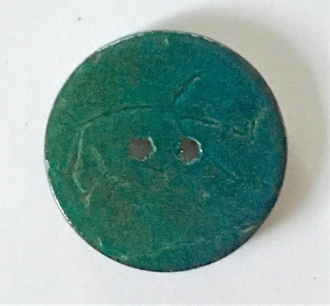 Tumma sinivihreä kookosnappi, 22 mm