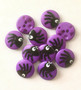 Violetti hämähäkki nappi, 15 mm