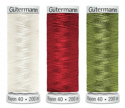 Gütermann Konekirjontalanka Rayon 40, 200m, 46 väriä