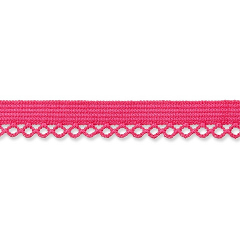 Pinkki joustava pitsi, 9 mm