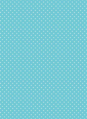 Turkoosi valkopilkullinen puuvillakangas
