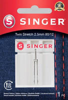 Singer Kaksoisneula Stretch 2,5 mm, koko 80, 1 kpl