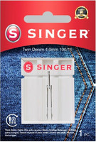 Singer Farkkukaksoisneula 4,0mm, koko 100, 1 kpl