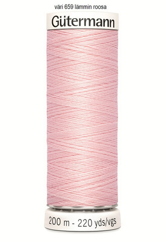 Gütermann ompelulanka 200m, väri 659 lämmin roosa
