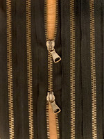 2-lukkoinen metalliavoketju, 95 cm, hammastus patina
