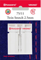 Husqvarna Viking Kaksoisneula Stretch 2,5 mm, koko 75, 1 kpl