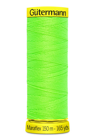 Maraflex joustava ompelulanka, väri 3853 neonvihreä