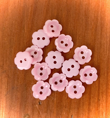 Pieni vaaleanpunainen kukkanappi,  10 mm
