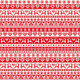 Puna-valkoinen raitakuviolinen puuvillakangas Stripe 2580R