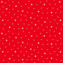 Punainen tähtikuvioinen puuvillakangas Stars 2577R