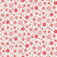 Valko-punainen puuvillakangas Snowflake 2576R