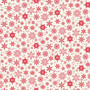 Valko-punainen puuvillakangas Snowflake 2576R