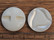 Valkoinen kuviollinen nappi, 22 mm